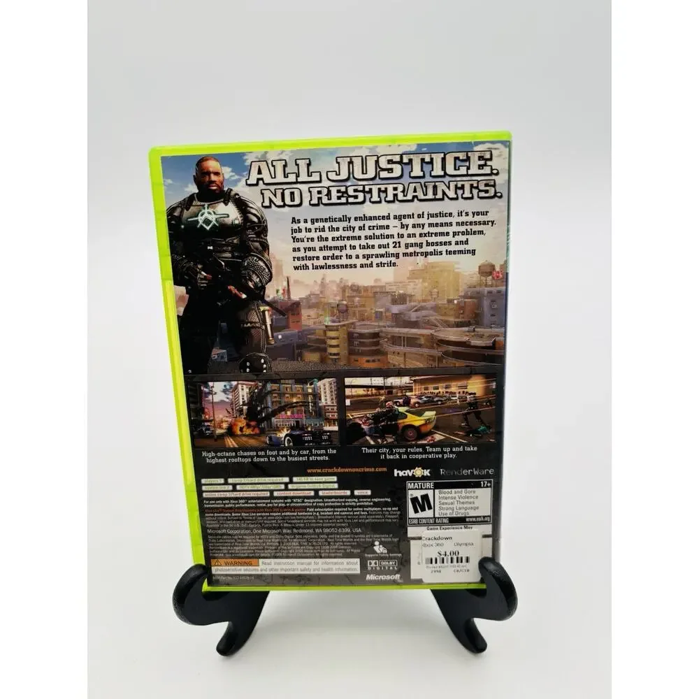 Crackdown (Microsoft Xbox 360) CIB TESTED WORKING VG Condition Complete